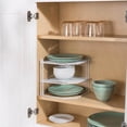 thumbnail image 4 of Home Basics Vinyl Coated 2 Shelf Kitchen Organization Corner Spice Rack, White, 4 of 5