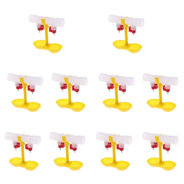 10pcs Alimentador de Aves Pollo Copa Colgante Corral Taza Riego Automático Comedero Pájaros Bebedero