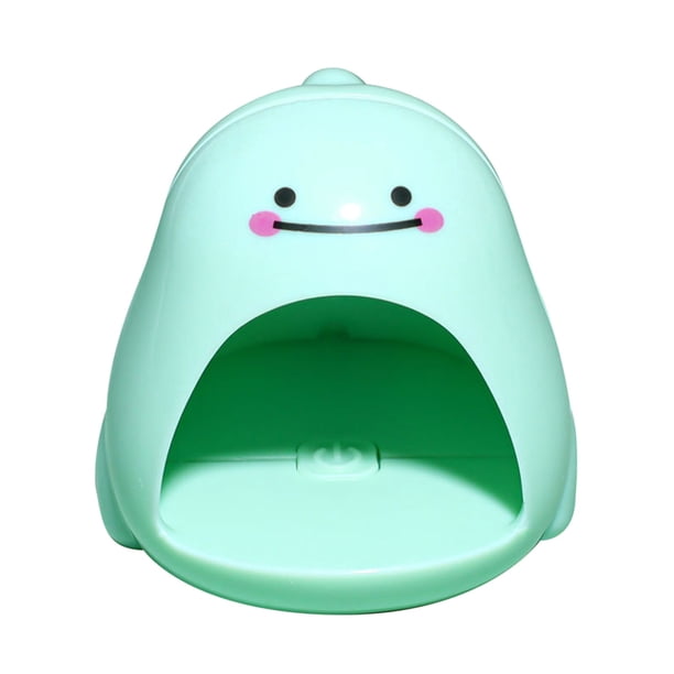 Mini lámpara para uñas con dinosaurio, bonita, ligera, práctica y compacta, alimentada por USB, secado rápido, sin mano negra