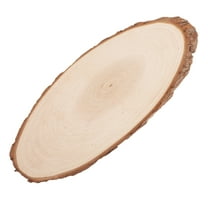 Pawsdot Smooth Unpainted Wood Oval Cutout for Home Centerpieces and Crafts