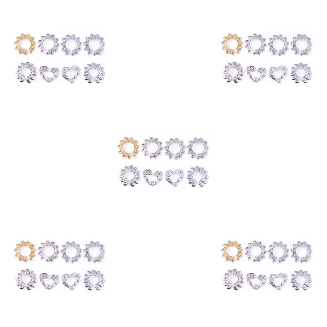 Wweixi Nipples Rings Fashionable Body Ornament Comfortable Convenient Piercing Durable Pedant Jewelries for Dressing As Shown 8 Pieces 5Set