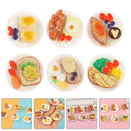 GOOHOCHY Artificial Food Models Miniature Dollhouse Accessories 12Pcs 0.8In
