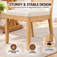 thumbnail image 5 of PORKISS Rattan Dining Chairs Set of 4, Farmhouse Beige Kitchen Chairs with Cane Back, Upholstered Dining Room Chairs with Solid Wood Frame, Side Chairs for Kitchen, Dining Room, 5 of 10
