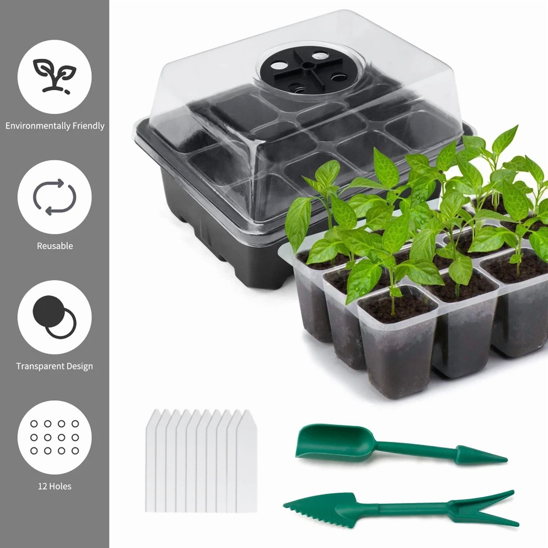 CIRCLE- Seed Tray Reusable Starter Cloning Propagation Germination Dome Plant Grow Kit