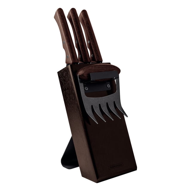 Set De Cuchillos Tramontina Churrasco Black Acero Inox 5 Pzs Tramontina 22999045