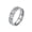 Silver, variant on Titanium Steel Ring with Cubic Zirconia Unisex Checkerboard Pattern Stackable Band Modern Geometric Jewelry Gift for Couple Gold Size 9