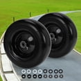 thumbnail image 2 of 2-Pack 11x4.00-5" Flat Free Lawn Mower Tires, Smooth Tread Zero Turn Wheels, Adjustable Hub Length, 2 of 7