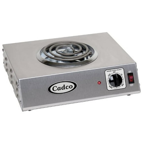 Cadco CSR-1T Countertop Single 120-Volt Hot Plate,Stainless Steel