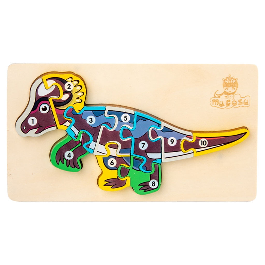 Details about   Wooden Animal Puzzles For Toddlers  Boys Girls Educational Toy 1 2 3 Years Old 