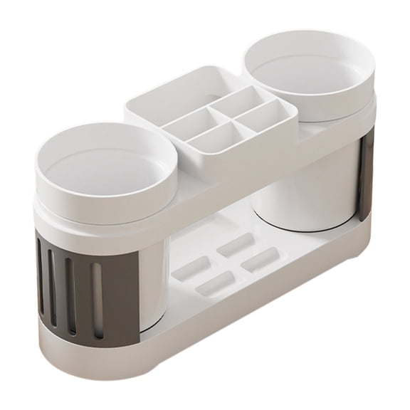 TACILIP Toothbrush Shelf Sink Tooth Cup Holders Mouthwash Cup Storage Home Organizer Suitable for Bathrooms and Kitchens and Sinks Bathroom Organizer, Gifts for Mom
