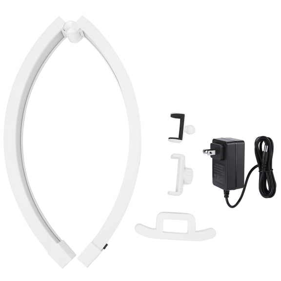 22 Inch Half Moon Nail Desk Lamp 20W Touch Control Foldable Manicure Tattoo Desk Beauty Light 3200-5600K CRI >90 With Phone Clip