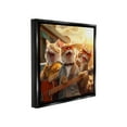 thumbnail image 4 of Stupell Industries Singing Guitarist Cats Animals & Insects Painting Black Floater Framed Canvas Art Print Wall Art, 18 x 18, 4 of 10