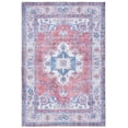 thumbnail image 2 of SAFAVIEH Serapi Oralee Traditional Machine Washable Area Rug, Red/Ivory, 5'3" X 7'7", 2 of 14