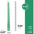 thumbnail image 2 of Topsics Taper Candles Green Gradient Taper Candles, Spiral Twisted Taper Candles Set of 4, Unscented Taper Candlesticks 10 inch Tall, Home Wedding Decorations, 2 of 6