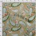 thumbnail image 4 of oneOone Cotton Flex Light Brown Fabric Asian Paisley Craft Projects Decor Fabric Printed By The Yard 40 Inch Wide, 4 of 4