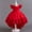 Red, variant on Spazoro Kids Girls Dresses, Round Neck Fashion Solid Color Butterfly Short Sleeve Princess Dress for Child Girls Hot Pink Size 5-6T