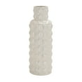 thumbnail image 2 of Benzara 71797 Well Carved Fancy Ceramic Pearl White Vase, 2 of 2