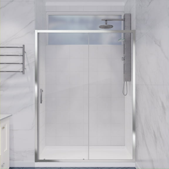 ANZZI Halberd 48 in. x 72 in. Framed Shower Door with TSUNAMI GUARD in Polished Chrome