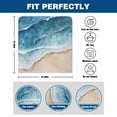 thumbnail image 6 of Abstract Waves Chair Back Covers Set of 1, Blue White Ocean Spray Seaside Watercolor Stretch Dining Chair Back Slipcovers Removable Seat Cover for Kitchen Restaurant Hotel Cafe, 6 of 9