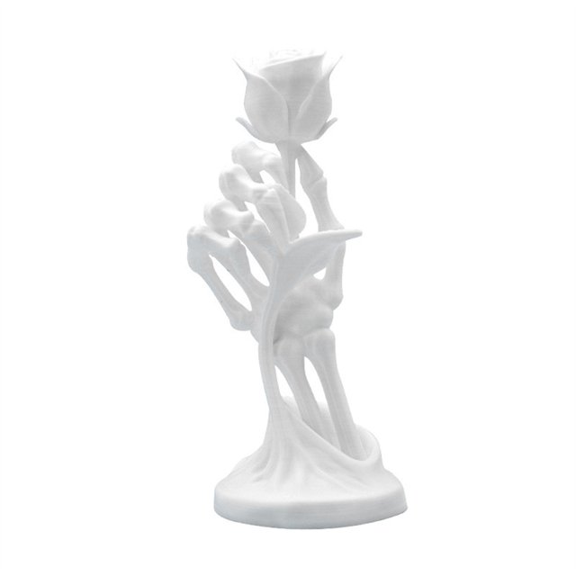 (2 Pack) Gothic Rose Skeleton Hand Desktop Decoration Unique Home Eccentric Collectible ABS Art Sculpture for Personality Display