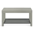 thumbnail image 3 of Kate and Laurel Jeran Rustic Farmhouse Bench with Iron Shoe Shelf, 36" x 14" x 20", Gray, Chic Entry Bench for Decor or Storage, 3 of 7