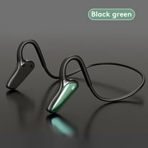 Open Ear Headphones, 35 Hours Playtime True Wireless Open Ear Earbuds with Ear Hooks, Air Conduction Headphones, Bluetooth 5.3, Clear Calls, IPX6 Waterproof Wireless Earphones - Green