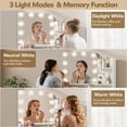 thumbnail image 5 of NEORIVER 32" Makeup Vanity Desk with Mirror and Lights, 3 Lighting Colors, 5 Storage Shelves & Large Drawer, White Vanity Set for Bedroom, Girls and Women, 5 of 9