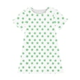 thumbnail image 4 of HBGVBA Toddler Girls Casual Short Sleeve Dresses,Summer Print Color Sundress,3-12 Years Crew Neck Ruffle Breathable Sweet Kids Dress, 4 of 5