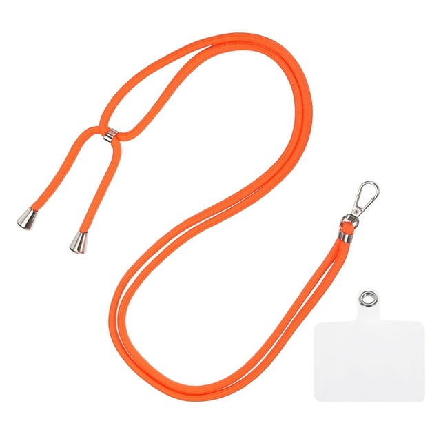 Unique Bargains Cordon pour Téléphone avec Patch Transparent, Orange, 1 Unité