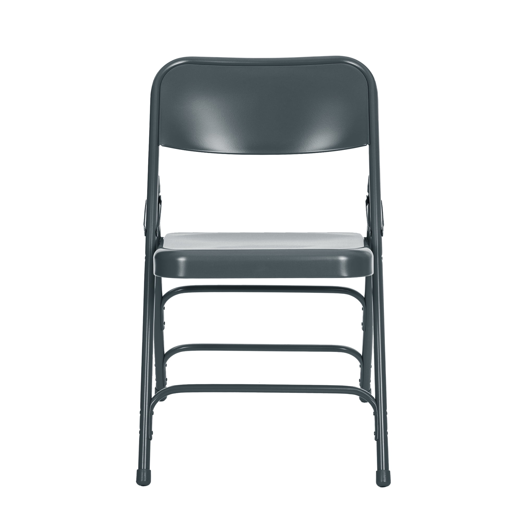 Hampden Furnishings Bernadine Collection All Metal Triple Brace Folding Chair, Blue, Pack of 4