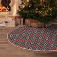 thumbnail image 5 of Fotbe Red And Orange On Blue Teal Pattern Christmas Tree Skirt, Tree Skirts Plush Christmas Decorations, Christmas Tree Skirts Xmas Decorations Holiday Party Decor-48", 5 of 6