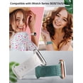 thumbnail image 3 of Wearlizer 2 Packs Floral Engraved Band Compatible with Apple Watch 38mm 40mm 41mm 49mm 45mm 46mm 44mm 42mm Women, Silicone Dandelion Sunflower Design Strap for iWatch Ultra Series SE/10/9/8/7/6/5/4/3, 3 of 7