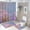 AA-3, variant on Cute Bee on Flower Shower Curtain Bathroom Sets Toilet Lid Rug, Bath Mat And Contour Mat, Shower Curtain 4Pcs