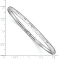 thumbnail image 3 of 14K White Gold Textured Flexible Bangle (7.5 X 4) Made In United States db695w, 3 of 5