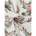 thumbnail image 4 of Allegra K Top Floral Para Blusas De Manga Corta Con Cuello Redondo Y Pu?os Para Mujer Blanco S, 4 of 5