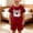 D Red, variant on NAISIBABY Boys Outfit Sets, Cotton Graphic Short Sleeve Tee and Shorts Summer Casual Clothes 2-Piece Green Size 6