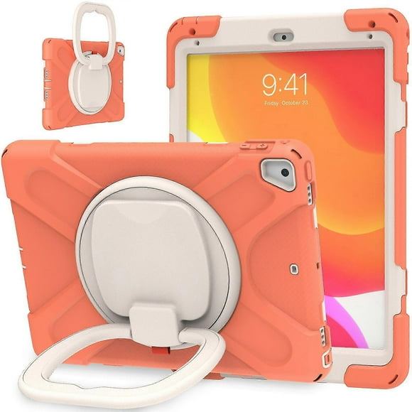 Adjustable Ring Stand Case For Ipad 9.7 Inch 2018 With Shoulder Strap Big Adjustable Ring Stand, Shock Protection Cover