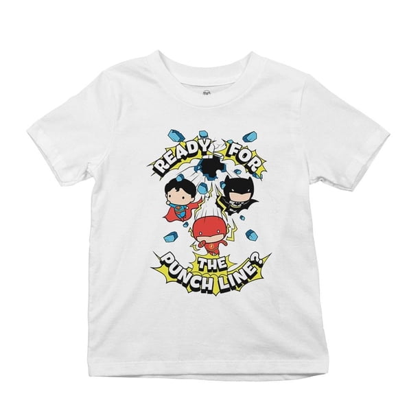 Playera Fan Army Justice League Talla 6 punch line manga corta blanco