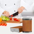 thumbnail image 7 of Rolling Knife Sharpener Kit - Compact Wooden Sharpener with 15° & 20° Magnetic Angle | Diamond Disc Knife Honing Tool | Professional Kitchen Use | Safe Sharpening for Home Cooking, 7 of 7