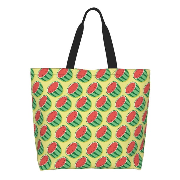 Disketp Summer Watermelon Bolsa Tote Estampada para Mujer, Bolso de Hombro y de Mano para Compras y Viajes