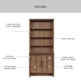 thumbnail image 3 of Better Homes & Gardens Mason Bookcase, Brown Oak Finish, 3 of 13