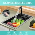 thumbnail image 5 of puresly Kitchen Sink 16.9x9.8x8.7 Inch 304 Stainless Steel Bar Sinks with Faucet Single Bowl Undermount Sinks for Home And Apartment Outdoor Camper, 5 of 9