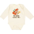 thumbnail image 3 of Inktastic My Nana Loves Me Grandchild Cute Fox Boys or Girls Long Sleeve Baby Bodysuit, 3 of 5