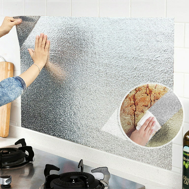 Oil Proof Wall Stickers Wallpaper Kitchen Backsplash Wall Protector