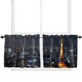 thumbnail image 6 of City Tokyo Tower Night Building Cityscape Scenery Curtains in the Bedroom Living Room Hall Window Kitchen Decoration Drapes, 6 of 7