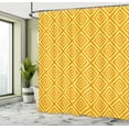 thumbnail image 5 of Ambesonne Orange and Yellow Shower Curtain, Rhombus Grid, 69"Wx84"L, Orange and Yellow, 5 of 5