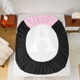 thumbnail image 5 of jejeloiu Girls Pink Bowknot Twin Sheet Sets,First Letter E Bedding For Kids 3-Piece, 5 of 7