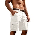 thumbnail image 4 of Cargo Shorts Men Casual Summer Elastic Waist Stretch Work Shorts Relaxed Fit Hiking Short Multi Pockets, 4 of 5