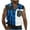 A-Blue, variant on WREESH Men Sleeveless 4th of July Shirt American Flag Button Down Patriotic Shirts Tank Top with Pockets Summer Casual