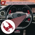 thumbnail image 3 of Accesorios interiores de extensión de paletas de cambio de volante de plástico rojo de 1 juego de Unique Bargains para Ford para Mustang 2015-2023, 3 of 6
